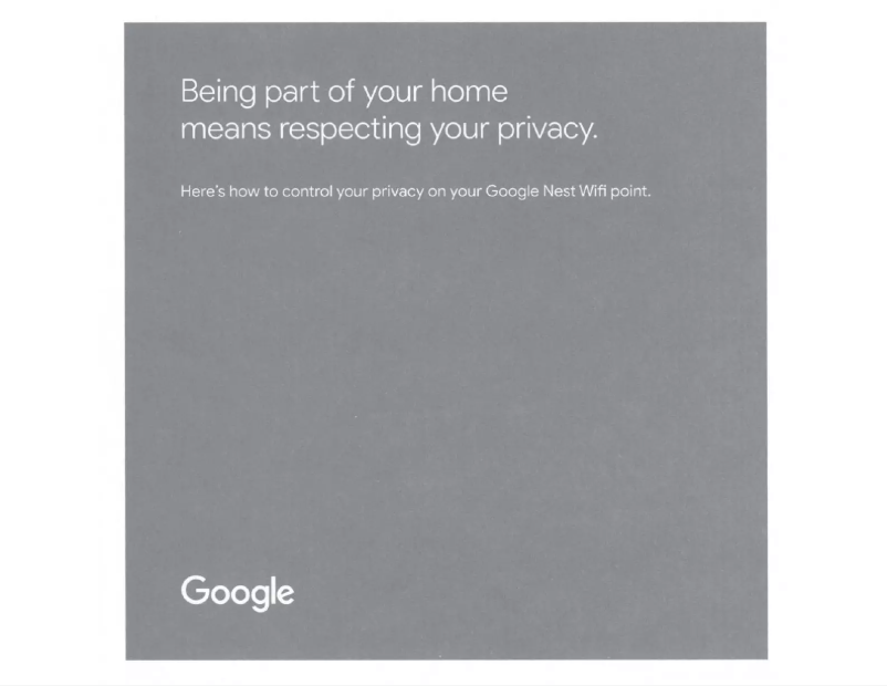 Page n°1 - Manuel utilisateur Google Nest Wifi Point