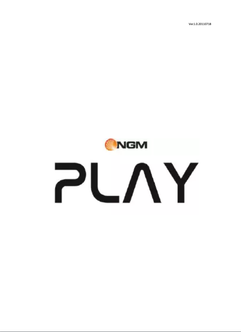 Page 1 de la notice Manuel utilisateur NGM Play