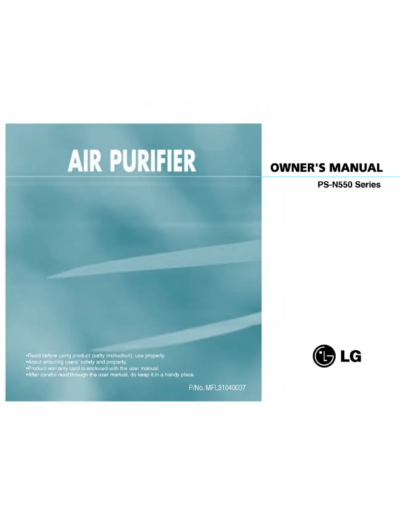 Page n°1 - Manuel utilisateur LG PS-N550WPR