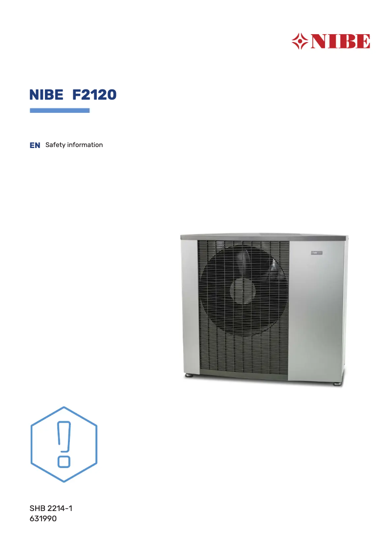 Image de la première page du manuel de l'appareil F2120-8