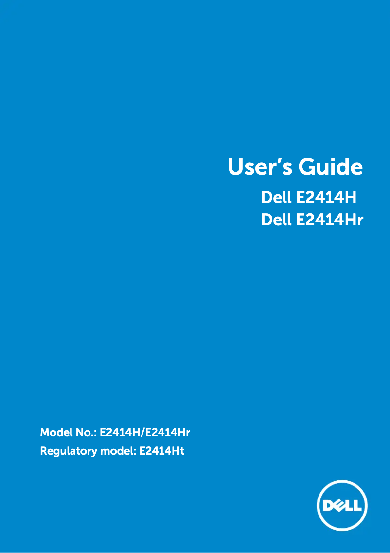 Page n°1 - Manuel utilisateur Dell E Series E2414H