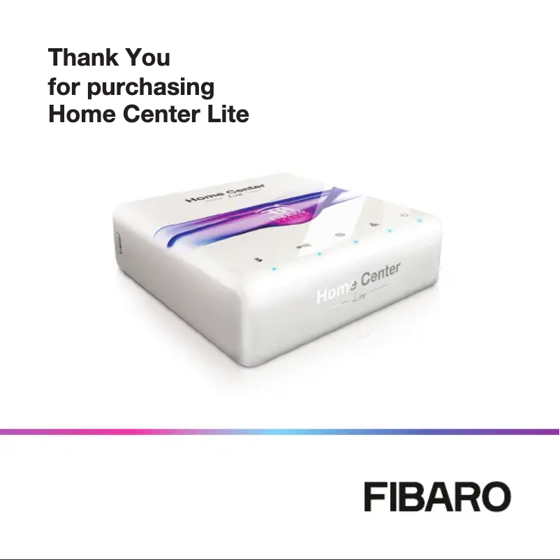 Página 1 del manual Manual de usuario Fibaro Home Center Lite FGHCL