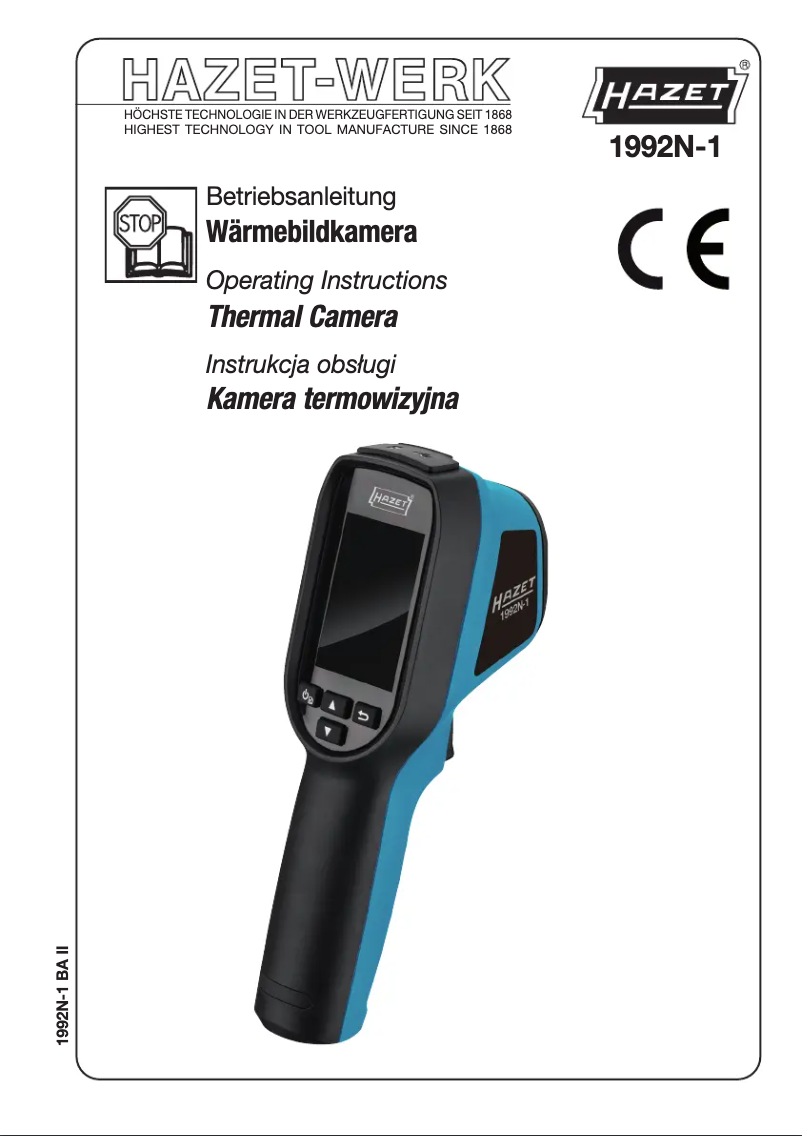 Imagen de la primera página del manual del dispositivo 1992N-1