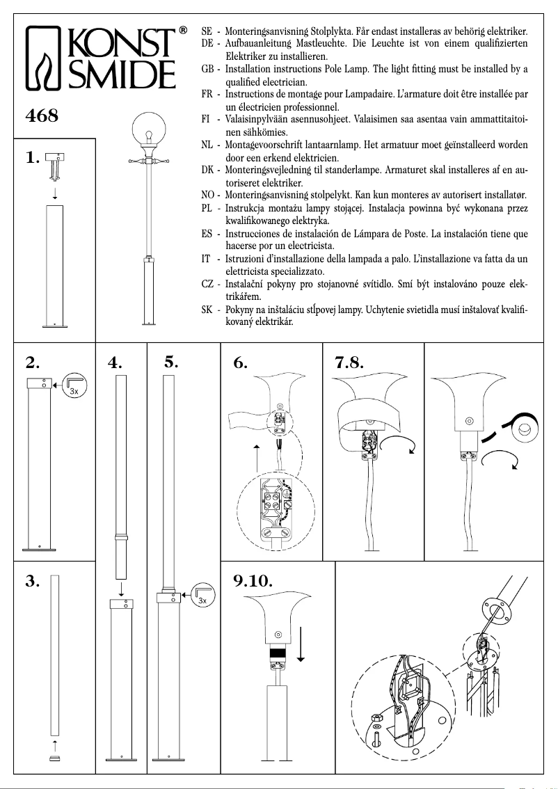 Page n°1 - Manuel utilisateur Konstsmide 468