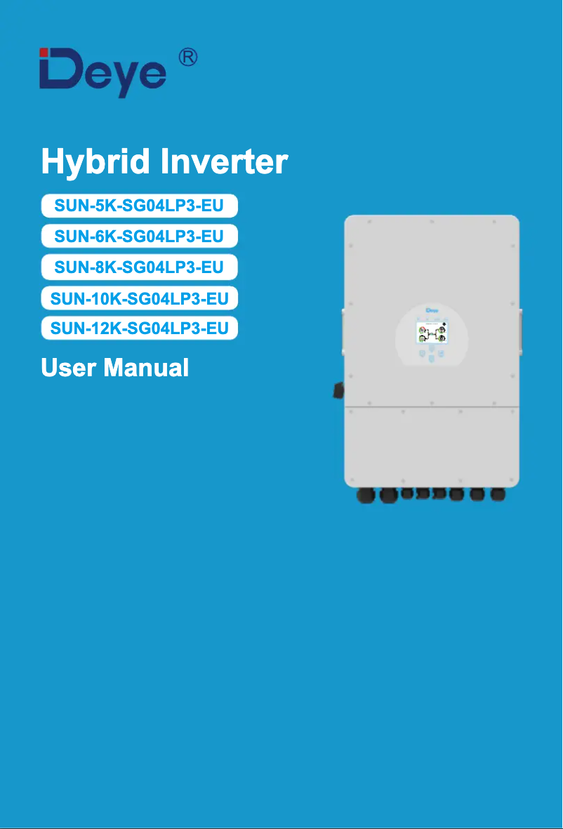 Page 1 de la notice Manuel utilisateur Deye SUN-5K-SG04LP3-EU