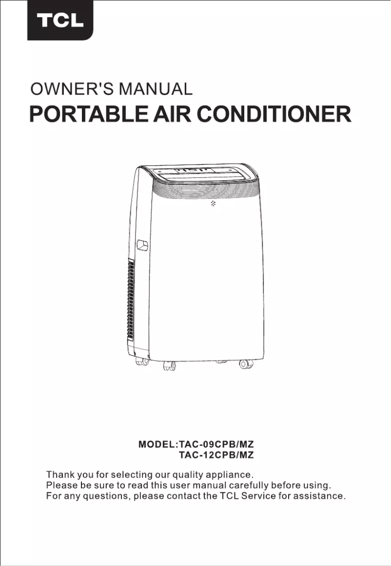Image de la première page du manuel de l'appareil TAC-09CPB/MZ