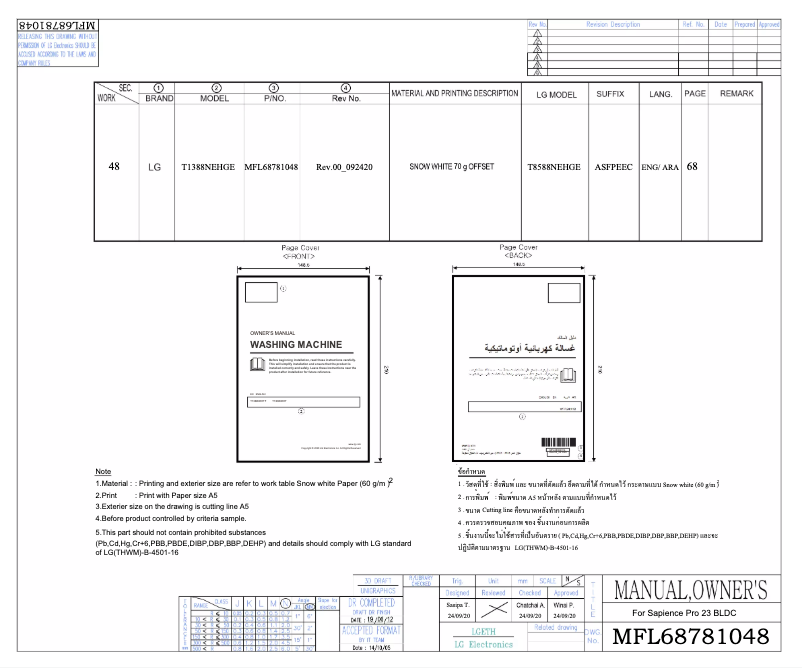 Página 1 del manual Manual de usuario LG T1288NEHGE