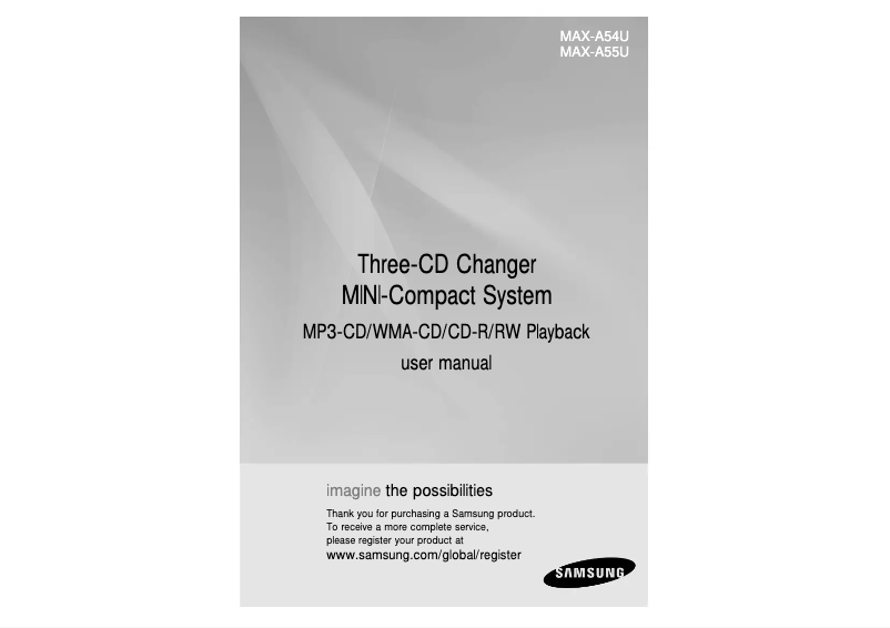 Image de la première page du manuel de l'appareil MAX-A55U