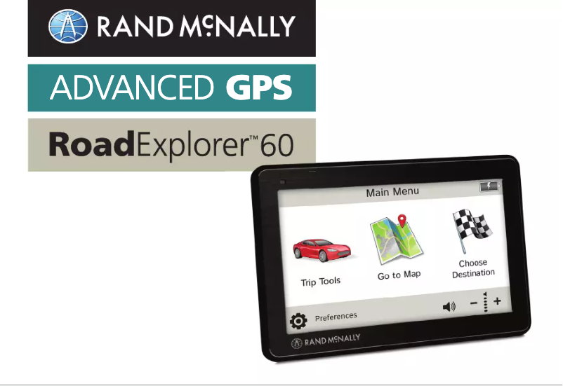 Page n°1 - Guide de démarrage rapide Rand McNally RoadExplorer 60