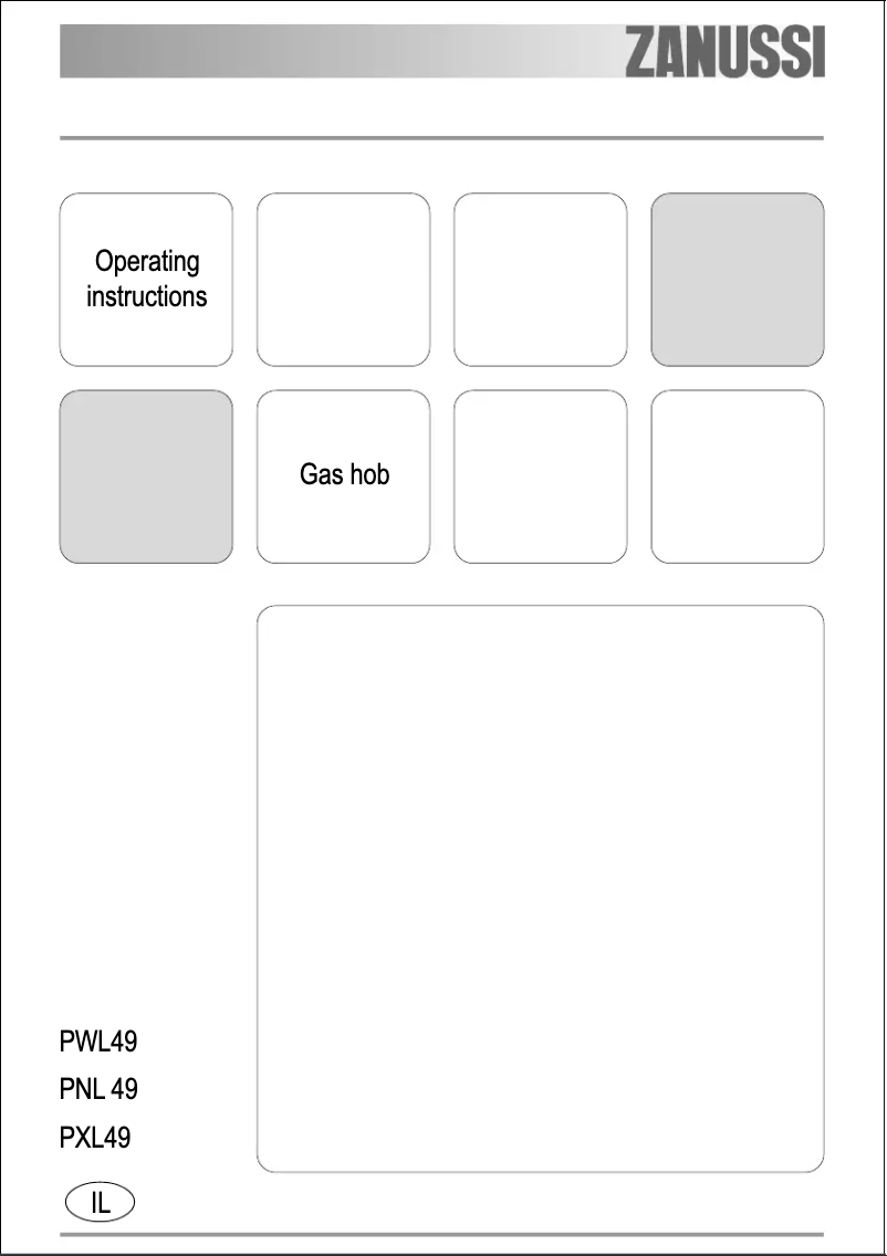 Page 1 de la notice Manuel utilisateur Zanussi PWL49