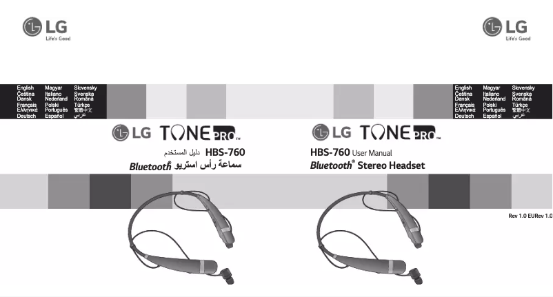 Page n°1 - Manuel utilisateur LG Tone Pro