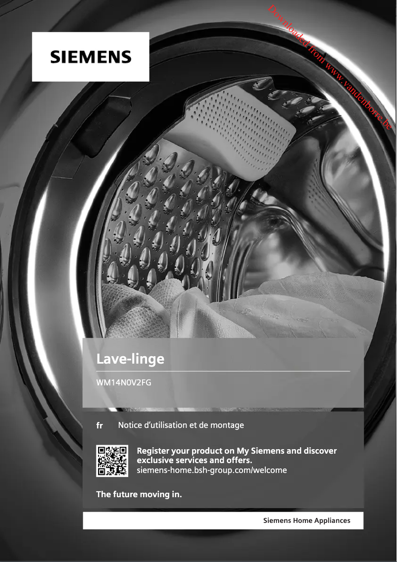 Page 1 de la notice Manuel utilisateur Siemens WM14N0V2FG