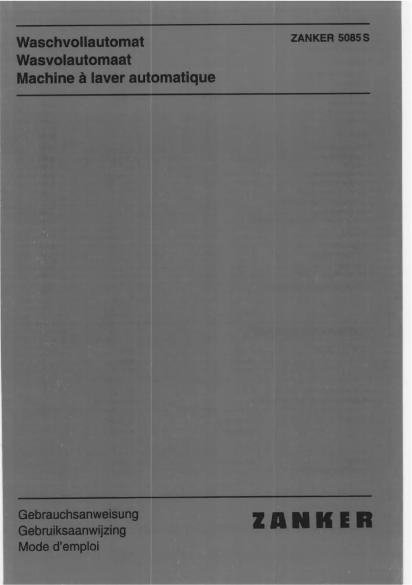 Page n°1 - Manuel utilisateur Zanker 5085S