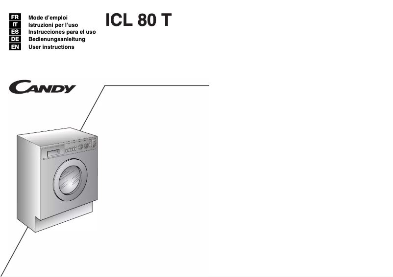 Page n°1 - Manuel utilisateur Candy LCL 80