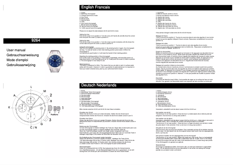 Image de la première page du manuel de l'appareil 9264