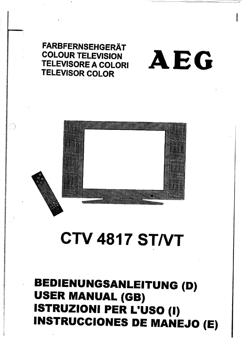 Page 1 de la notice Manuel utilisateur AEG CTV 4817