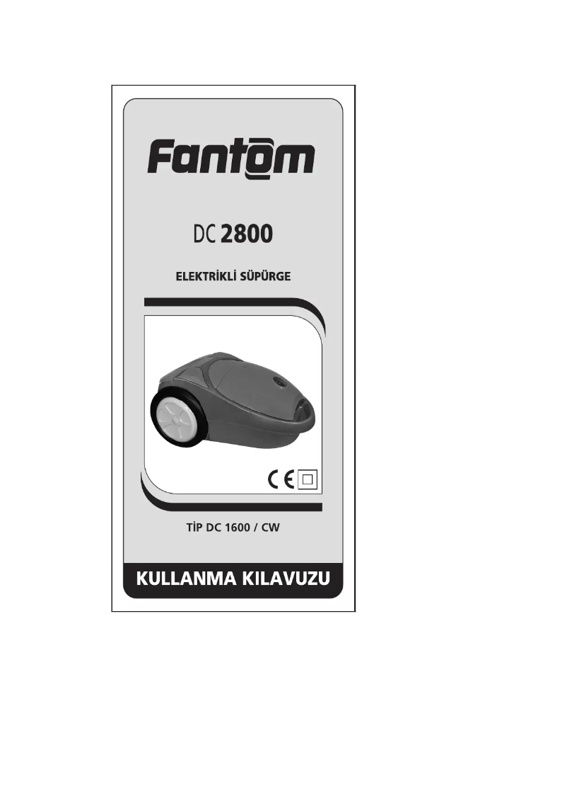 Page 1 de la notice Manuel utilisateur Fantom DC 2800