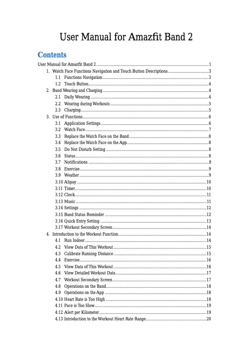 Image de la première page du manuel de l'appareil Bans 2