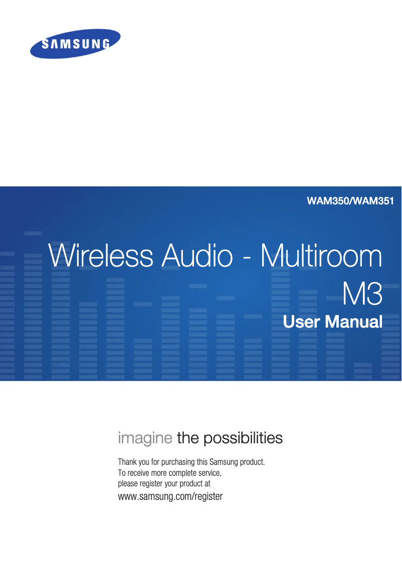 Page n°1 - Manuel utilisateur Samsung WAM350 WAM350/EN