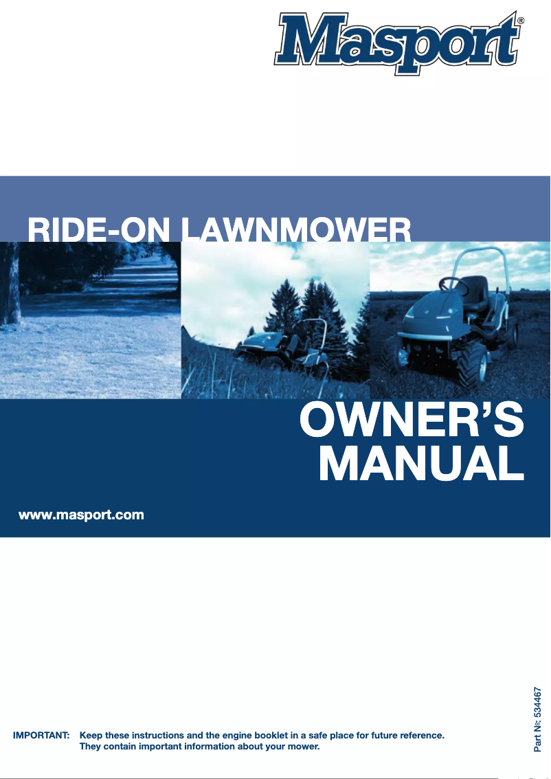 Page n°1 - Manuel utilisateur Masport Crossjet 2WD