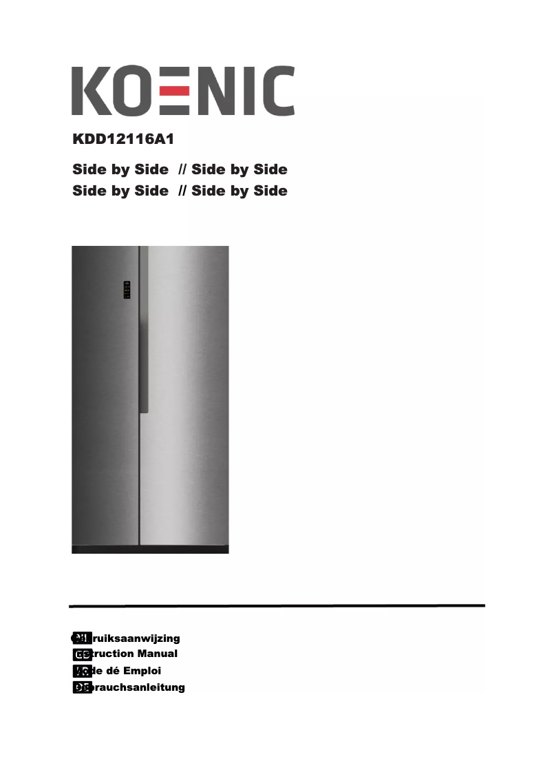 Page 1 de la notice Manuel utilisateur Koenic KDD 12116 A1