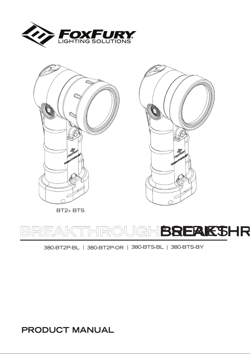 Page 1 de la notice Manuel utilisateur FoxFury Breakthrough 380-BTS-BY