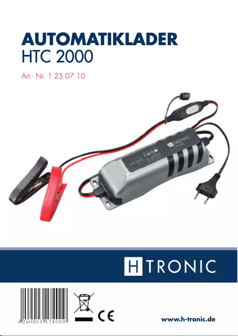Page n°1 - Manuel utilisateur H-Tronic HTC 2000