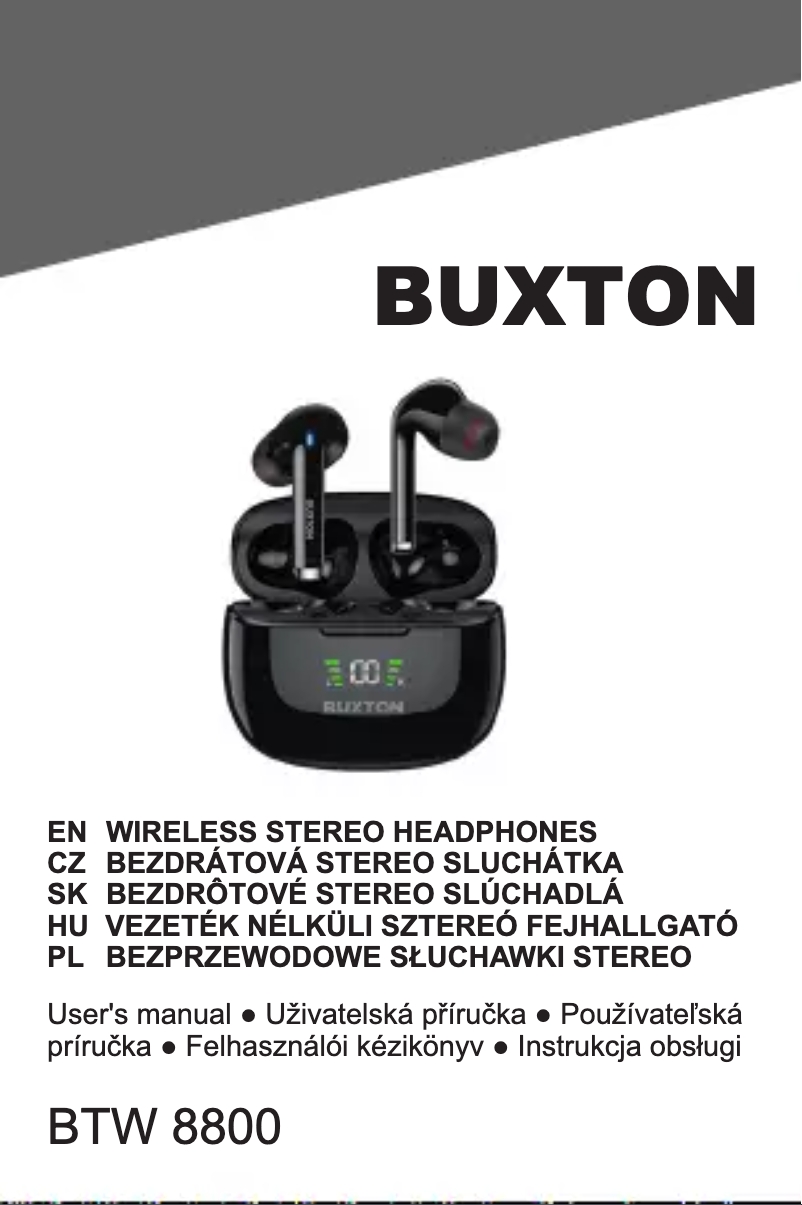 Page 1 de la notice Manuel utilisateur Buxton BTW 8800