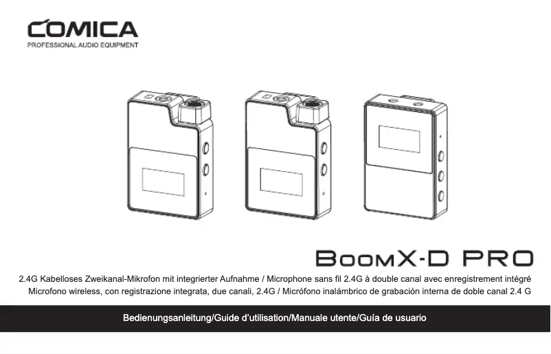 Page 1 de la notice Manuel utilisateur Comica BoomX-D PRO
