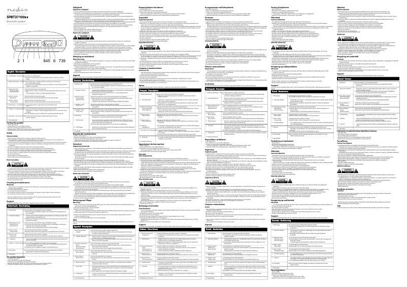 Image de la première page du manuel de l'appareil SPBT37100BN