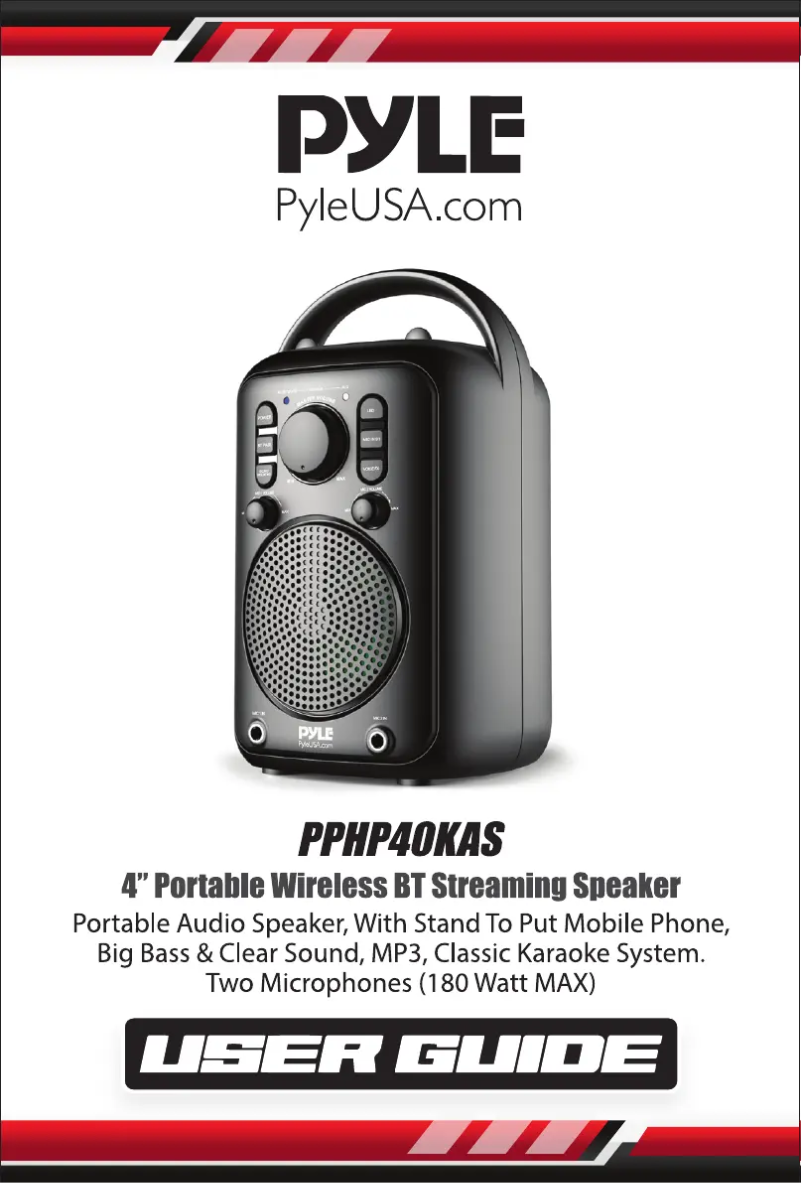 Page n°1 - Manuel utilisateur Pyle PPHP40KAS