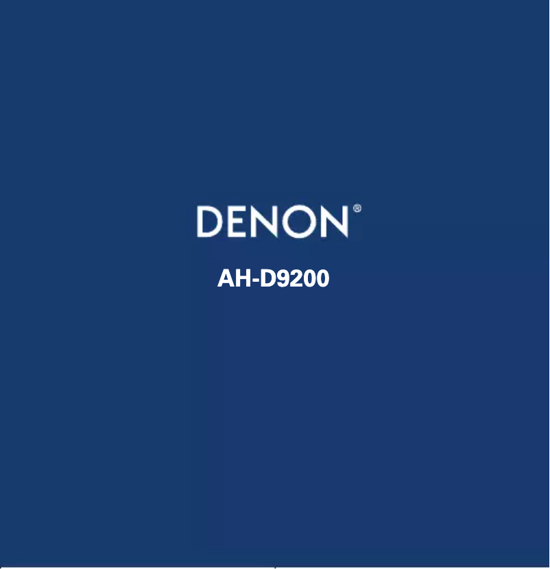 Image de la première page du manuel de l'appareil AH-D9200