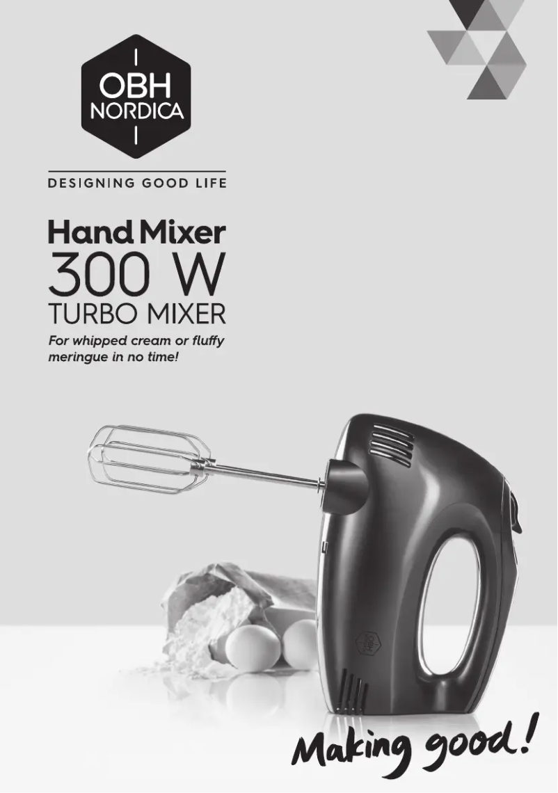 Page n°1 - Manuel utilisateur OBH Nordica Turbo Mixer 6766