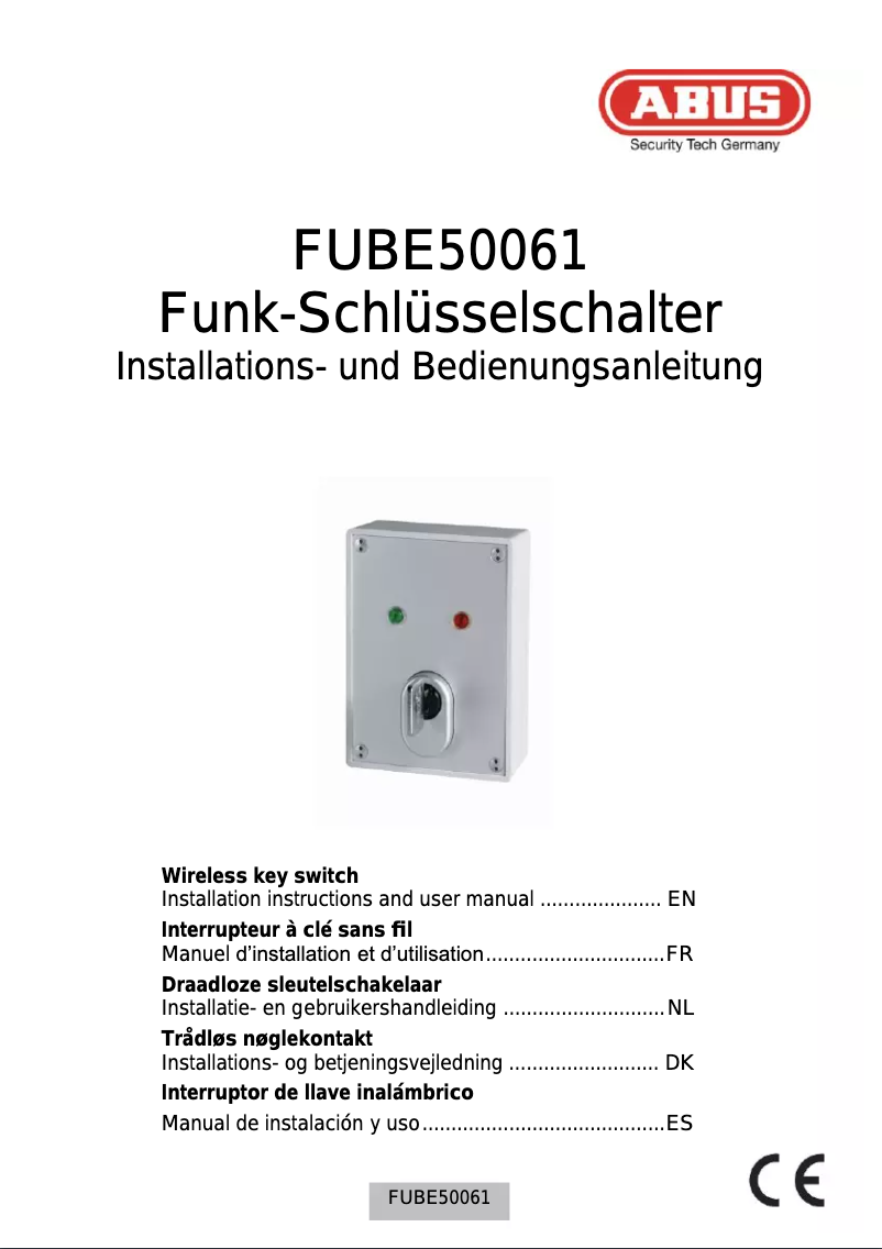 Image de la première page du manuel de l'appareil FUBE50061