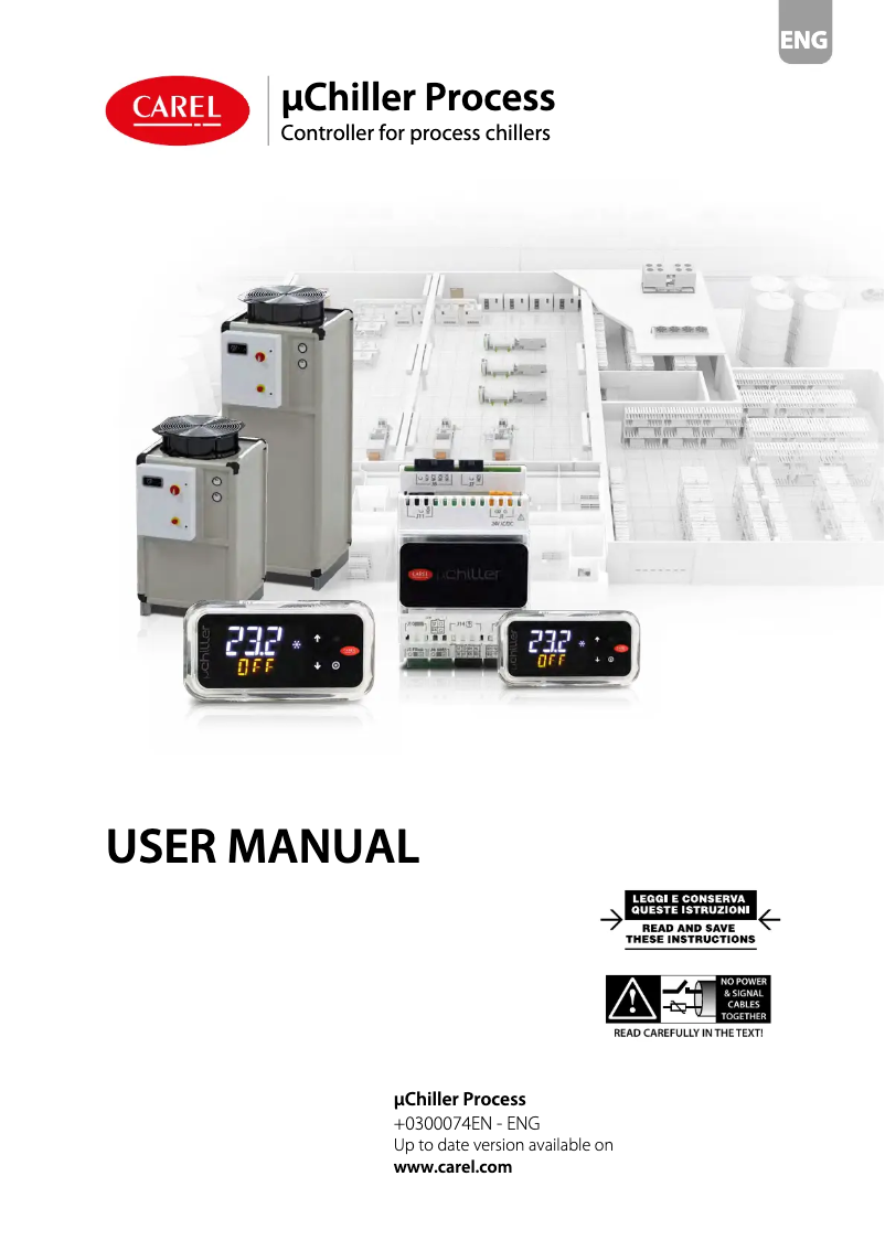 Page 1 de la notice Manuel utilisateur Carel µChiller process