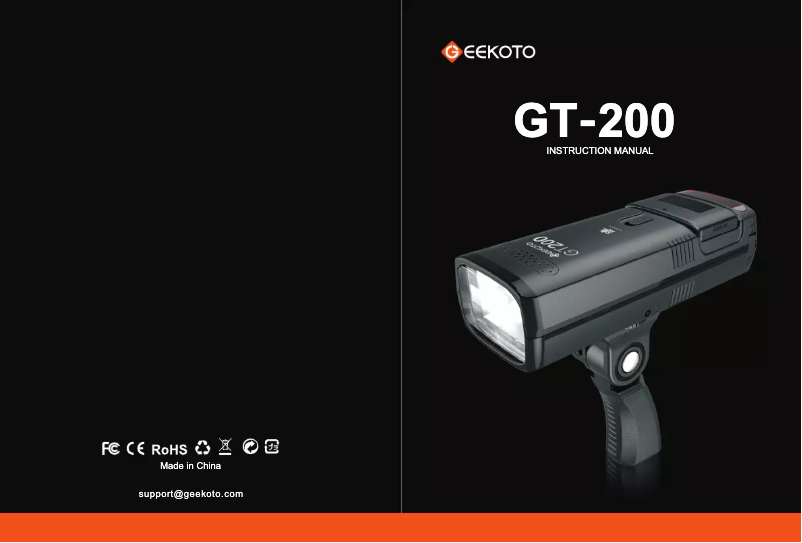 Page n°1 - Manuel utilisateur Geekoto GT200