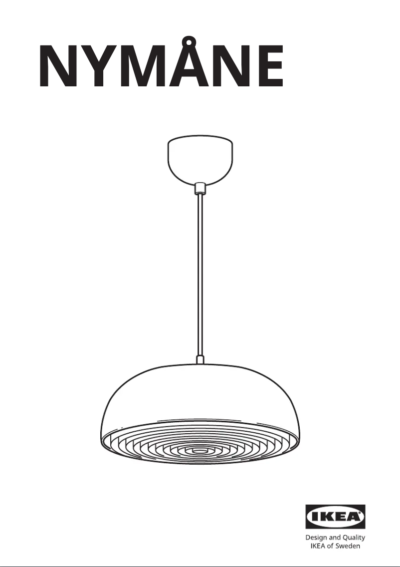 Page 1 de la notice Manuel utilisateur Ikea NYMÅNE 004.071.51