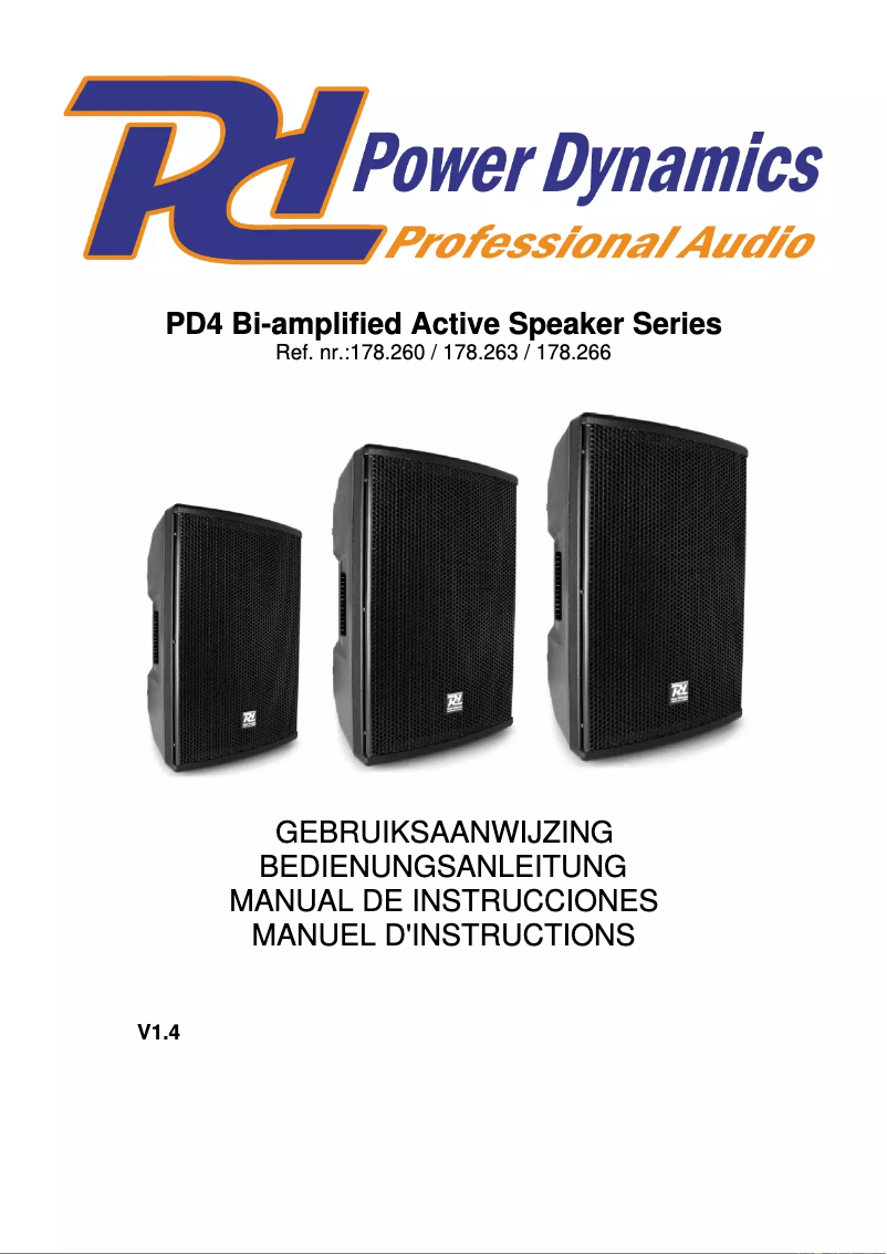 Página 1 del manual Manual de usuario Power Dynamics PD410A