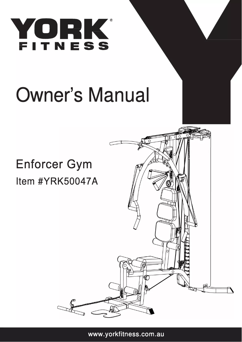 Imagen de la primera página del manual del dispositivo Enforcer Gym
