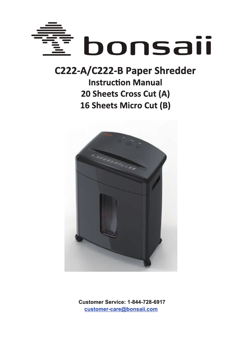 Page n°1 - Manuel utilisateur Bonsaii S120-C