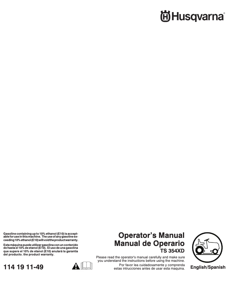 Page n°1 - Manuel utilisateur Husqvarna TS 354XD