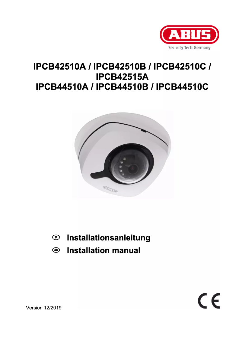 Page n°1 - Manuel utilisateur Abus IPCB44510A