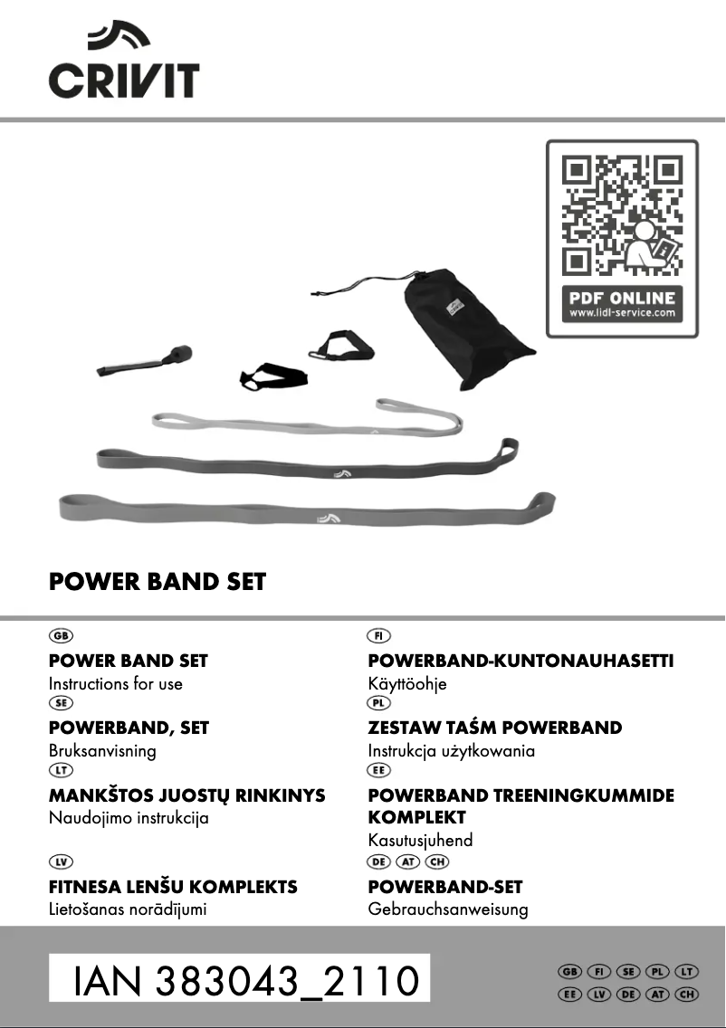 Page n°1 - Manuel utilisateur Crivit IAN 383043