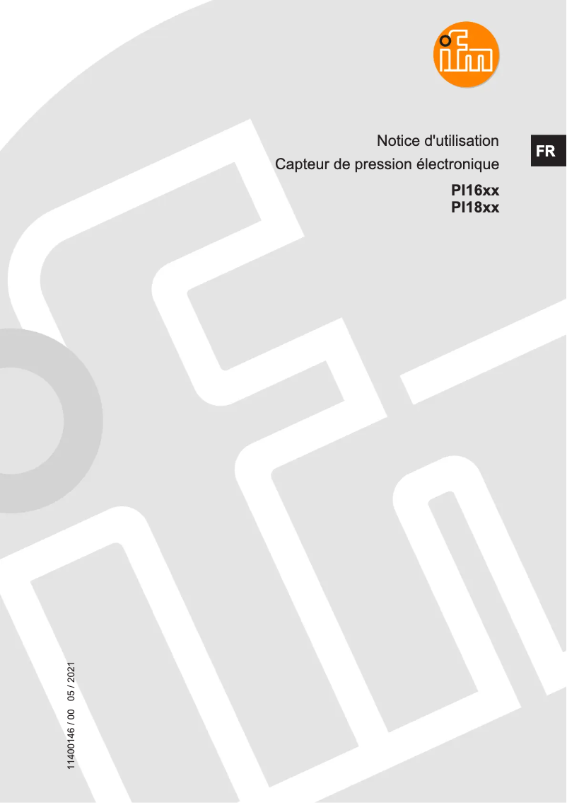 Page n°1 - Manuel utilisateur IFM PI1803