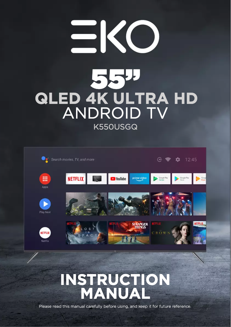 Page 1 de la notice Manuel utilisateur EKO K550USGQ