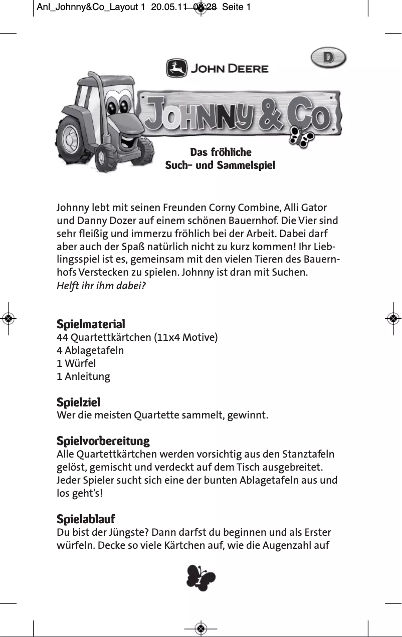 Page n°1 - Manuel utilisateur Schmidt Johnny & Co