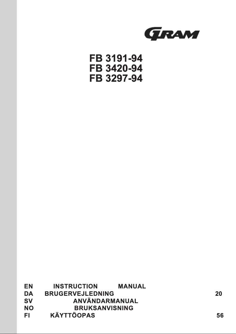 Imagen de la primera página del manual del dispositivo FB 3420-94