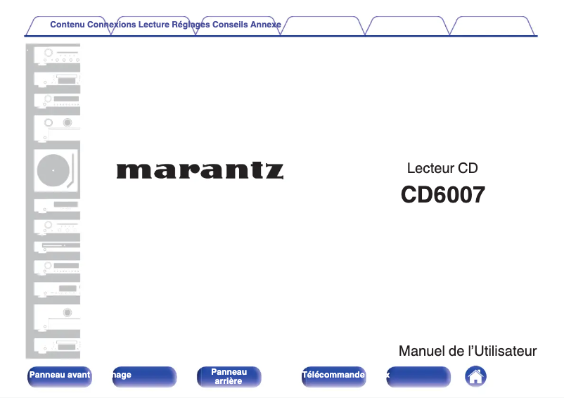 Page 1 of the manual User Manual Marantz CD6007