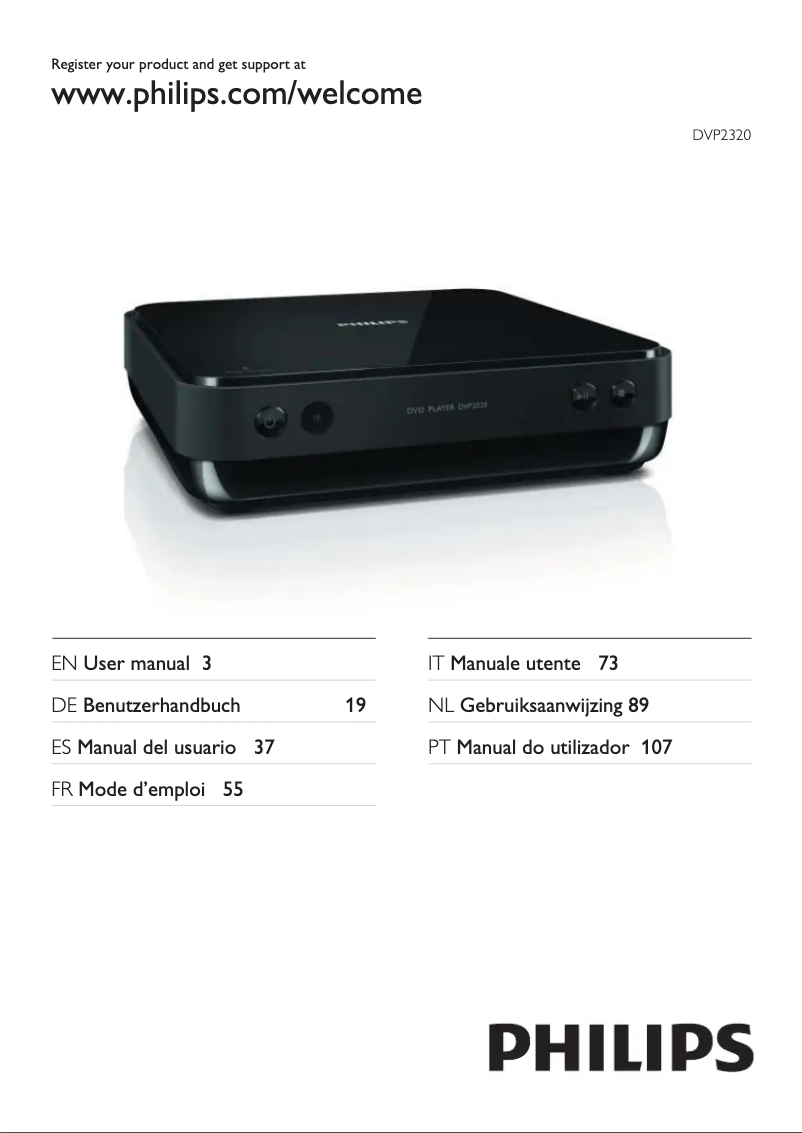 Página 1 del manual Manual de usuario Philips DVP2320WH