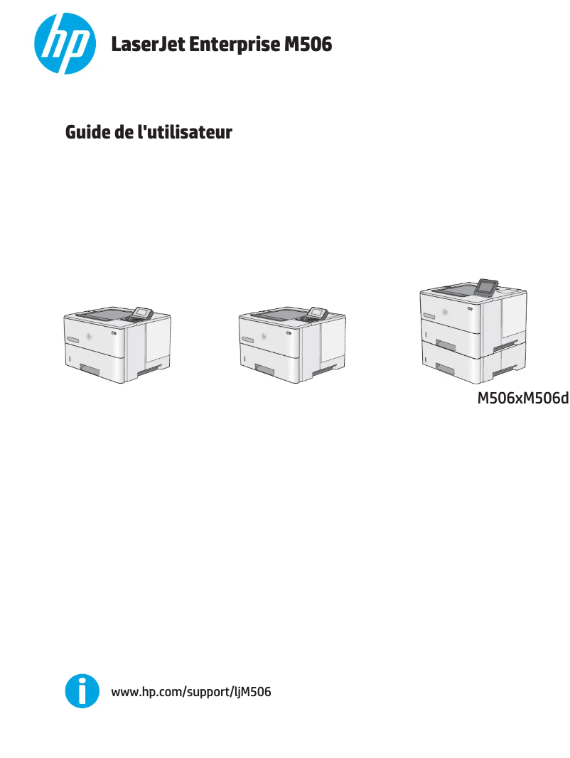 Image de la première page du manuel de l'appareil LaserJet Enterprise M506